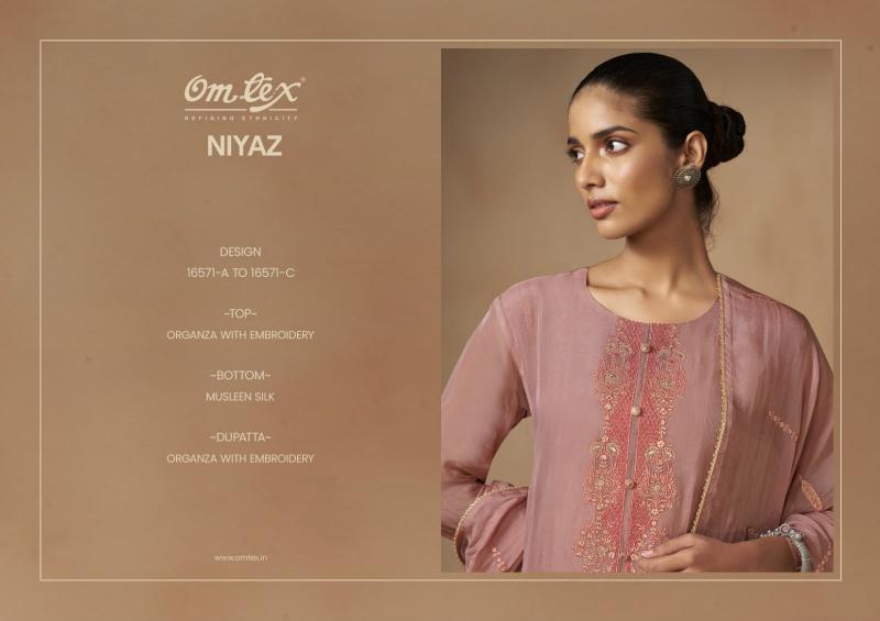 Omtex niyaz wholesale crepe dress material